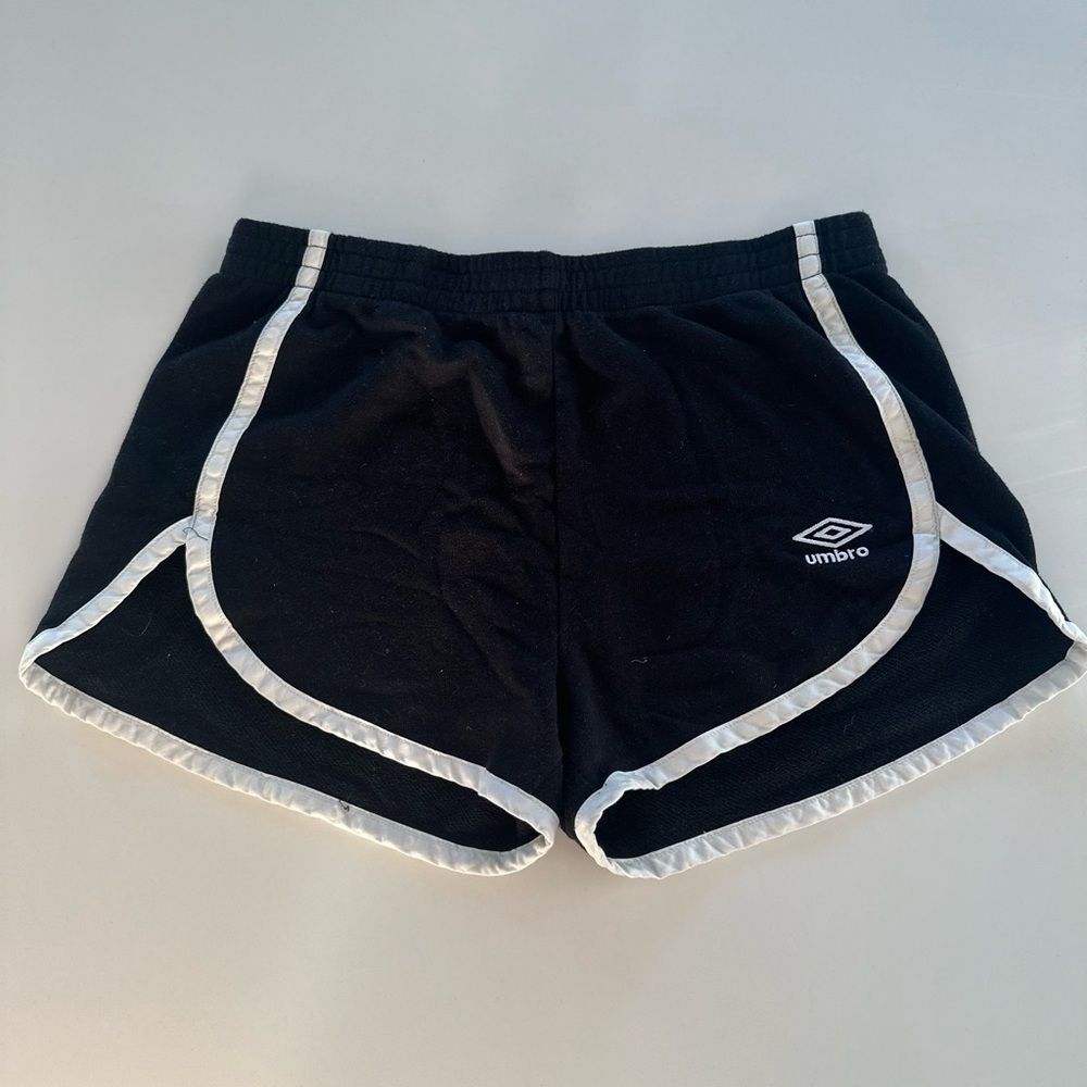 Umbro Women's Black and White Athletic Shorts